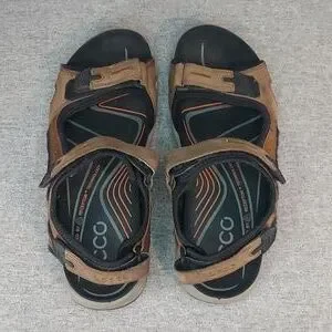 Ecco Yucatan Offroad Brown Leather Black Synthetic Sandal Shoe Size US 9 EU 43 Ecco Offroad Yucatan Sandal - Sandals Men main image 3